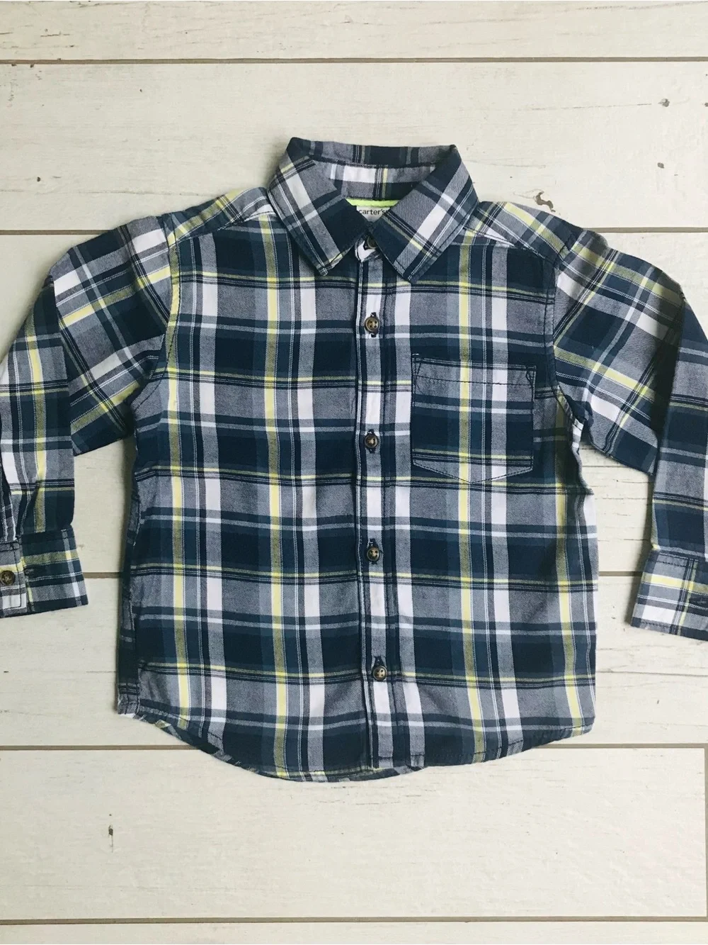 Carter’s Plaid Button Down Shirt Size 2T